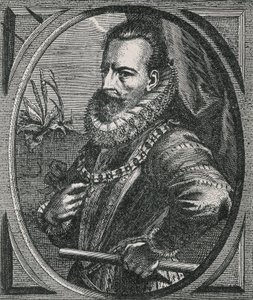 Portrett av condottiere Alexander (Alessandro) Farnese, hertug av Parma, guvernør i de lave landene (1545-1592), etter Otto van Veen (1556-1629) (gravering) av Otto van Veen