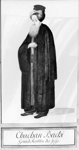Chachan Bachi, overrabbineren i Istanbul, ca. 1790 (akvarell på papir) av Ottoman School