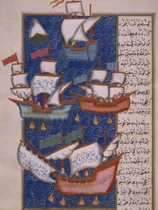 Fiskere med garn av Ottoman School