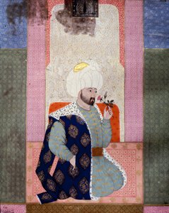Det osmanske riket: "" Portrett av den osmanske sultanen Mehmet (eller Mehmed eller Mohammed) Celebi I (1389-1421)"" Miniatyr fra manuskriptet (Ms. 1973, folio 62a) "" Zubdat al Tawarikh" (Zubdat al Tawarikh) (Creme) of Stories) av historikeren Seyyid Loqm av Ottoman School