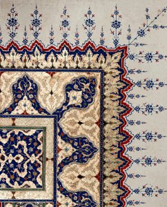 Osmansk kunst: sidedetalj av kodeks B 373, miniatyr. Det 16. århundre. Istanbul, Topkapi Sarayi museumsbibliotek av Ottoman School