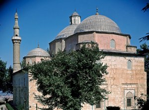 Utsikt over den grønne moskeen av Ottoman School