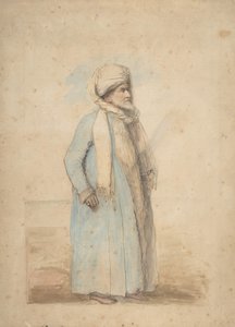Skjegget mann i orientalsk kostyme, ca. 1780.
