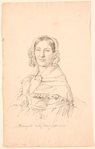 Portrett av jomfru Broe. av P.C. Skovgaard