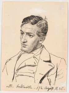 Portrett av maleren Carlo Dalgas. av P.C. Skovgaard