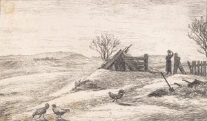 Vinterlandskap nær Vejby av P.C. Skovgaard