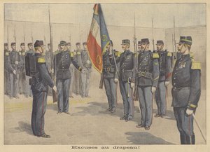 En soldat måtte be det franske flagget om unnskyldning for å ha fornærmet det