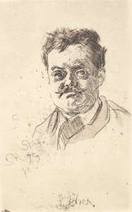 Portrett av Carl Locher, ett ansikt av Peder Severin Krøyer
