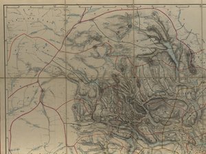Kart fra Nasjonalbibliotekets kartsamling. Kartet er gitt ut i Håndtegnet (etter 1846) og viser Telemark av P. A. Munch