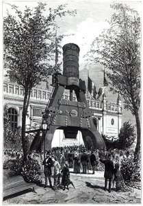Verdensutstilling i Paris i 1878: Le Creusot Power-hammeren i Champs-de-Mars, 1878 av P. Ferat