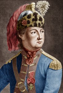 Ridder av Eon (1728-1810), fransk hemmelig agent for kongen, han pleide å kle seg i kors og gravere fargede dokumenter av P. Jean Baptiste Bradel