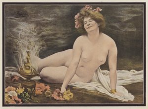 Languid nytelse (farge litho) av P. Ribera