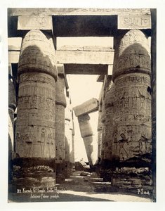 Hypostyle hall, tempelet til Amun-Re, Karnak, Egypt, 1878 av P Sebah