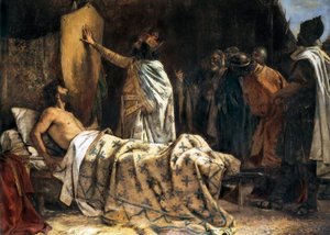 Grev Wilfred den håretes død (840-897), slutten av 1800- og begynnelsen av 1900-tallet (olje på lerret) av Pablo Antonio Béjar Novella