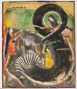 Krishna og naga Kaliya av Pakistani School