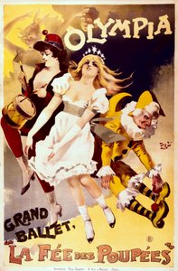 La Fée des Poupées, reklameplakat for den store balletten på Olympia-teatret (farge litho) av Pal (1855 1942)