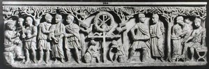 Kristen sarkofag, som skildrer scener fra Kristi liv (marmor) av Paleo Christian