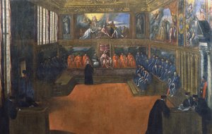 Dogen av Venezia besøker Den hellige stol av Palma Il Giovane