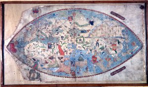 Verdenskart over Paolo Toscanelli (1397 - 1497). 1457. Dette kartet representerer det europeiske bildet av jorden før oppdagelsen av de store kontinentene. Bibliotek Nazionale Firenze av Paolo Toscanelli