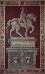 Equestrian Monument of Sir John Hawkwood (1320-94), 1436 (freskomaleri overført til lerret) av Paolo Uccello