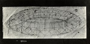 Studie av en "mazzocchio" (polstret sammenrullet bunn av en hette) (penn og blekk på papir) av Paolo Uccello