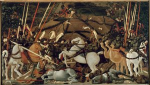 Slaget ved San Romano i 1432: The Unseating of Bernardino della Carda av Paolo Uccello