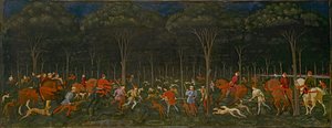 Jakten i skogen, ca. 1465-70