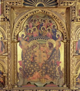 Kroning av jomfruen detalj av polyptyken av Paolo Veneziano