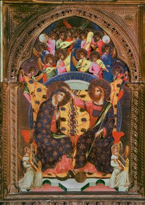 The Coronation of the Virgin Painting av Paolo Veneziano (aktivt mellom 1320 og 1362) Venezia, Gallerie del 