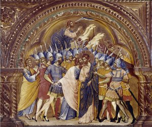 The Taking of Christ, detalj av polyptikeren til Santa Chiara. (olje på tre, ca 1350) av Paolo Veneziano