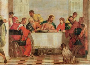 Detalj av festen i huset til Levi, 1573 (detalj av 227605) av Paolo Veronese