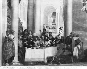 Måltidet i huset til fariseeren Simon, detalj på venstre side, 1570 av Paolo Veronese