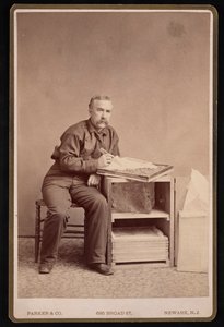 Portrett av Fred Mather 1833-1900, før 1887. av Parker and Co