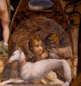 Hund og jeger, fra Myth of Diana and Actaeon av Parmigianino