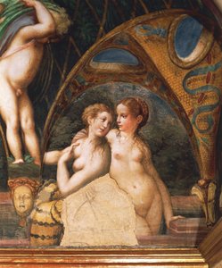 Nymfepar, fra Myth of Diana and Actaeon av Parmigianino
