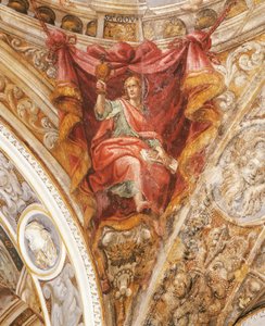 St Hilary of Poitiers av Francesco Mazzola, kjent som Parmigianino (1503-1540), freskomaleri, San Giovanni Evangelista-kirken, Parma av Parmigianino