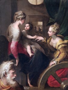 The Mystic Marriage of St Catherine (olje på lerret) av Parmigianino (1503 40) (after)