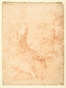 Gruppe kvinner (rekto) av Parmigianino
