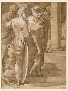 Helbredelse av den lamme mannen (?) av Parmigianino