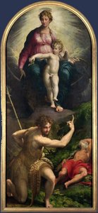 Madonna og barn med St. John og St. Jerome av Parmigianino