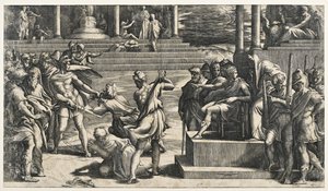 Martyrium av Saint Peter og Saint Paul av Parmigianino