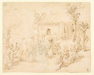 Rustikk scene av Parmigianino
