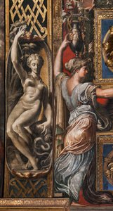 De tre kloke jomfruene og de tre tåpelige jomfruene, detalj av 3660863 av Parmigianino