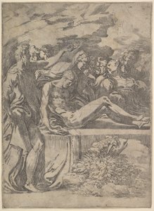 Gravlegging, ca. 1527-30. av Parmigianino