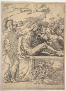 Entombment.n.d. av Parmigianino