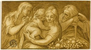 Hellig familie med Maria Magdalena av Parmigianino