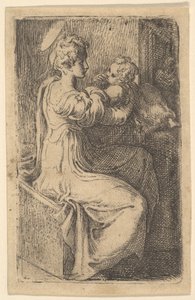 Madonna og barn, 1500-tallet. av Parmigianino