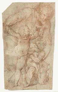 Madonna med Kristusbarnet og den lille døperen Johannes av Parmigianino