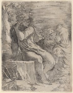 Gutten og to gamle menn av Parmigianino