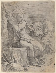 Gutten og to gamle menn av Parmigianino